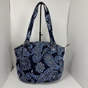 Vera Bradley Blue and White Paisley Tote